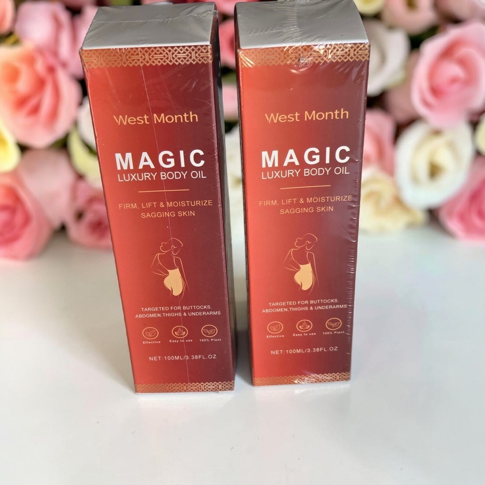 Magic Luxury Body Oil (2 Sealed Boxes) 3.38 Fl Oz Ea for Targeting Sagging Skin